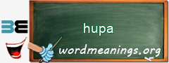 WordMeaning blackboard for hupa